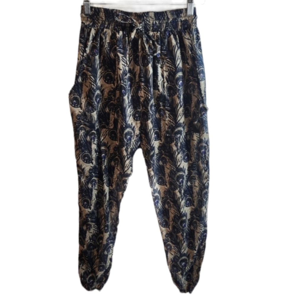 Staring At Stars Paisley Printed Pants Elastic Waist Drawstring Jogger Bottoms